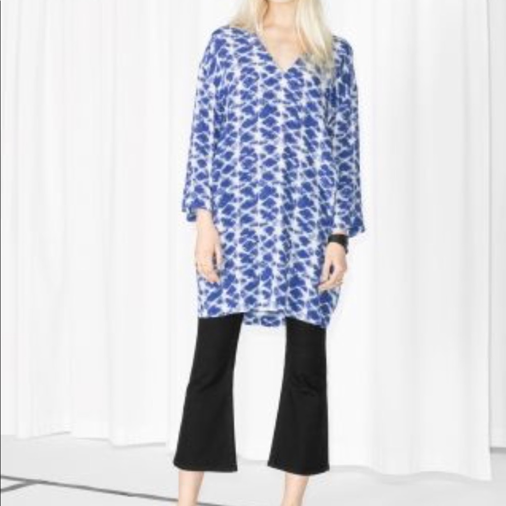 & Other Stories | Blue Tie Dye Dress Size 2